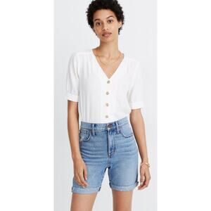 Madewell High-Rise Mid-Length Denim Shorts Size 28 in Lawndale Wash